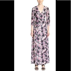 Gracia floral maxi wrap dress EUC
